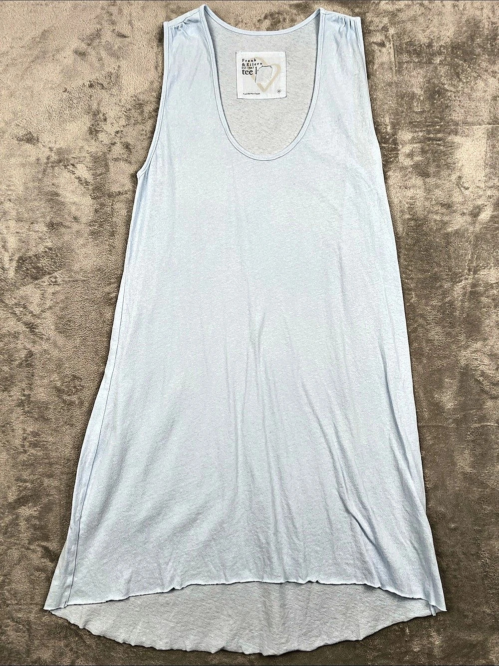 NEW Frank & Eileen XS Tee Lab Asymmetrical Tank Dress Cotton Blue